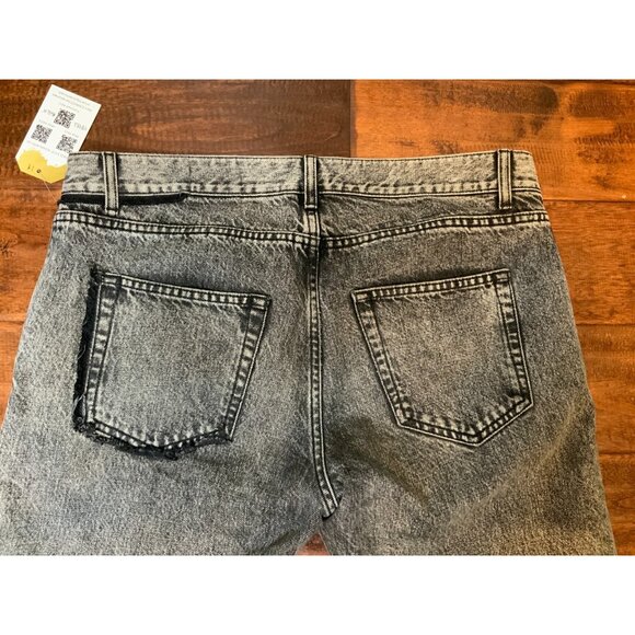 Saint Laurent Paris Black Acid Wash Denim D14 Straight Leg Jeans, Size 32 - Picture 8 of 8